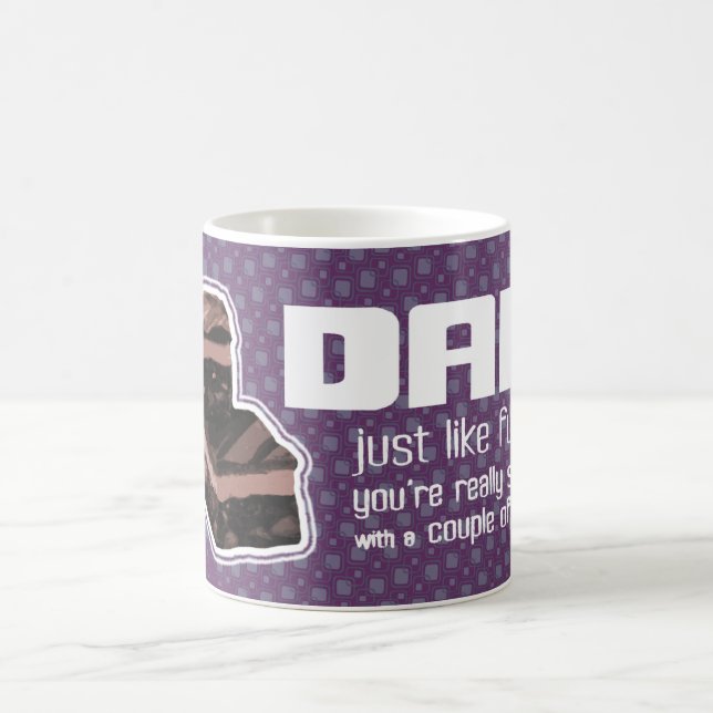 Dad "just like fudge" fun dark purple mug (Center)