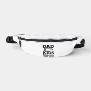 Dad Kids Battery Funny Vintage Vector Shirt Design Bum Bags