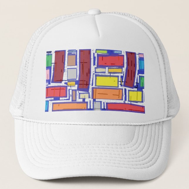 Dad, kids & children abstract trucker hat    (Front)