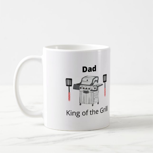 Dad King of the Grill Coffee Mug (Left)