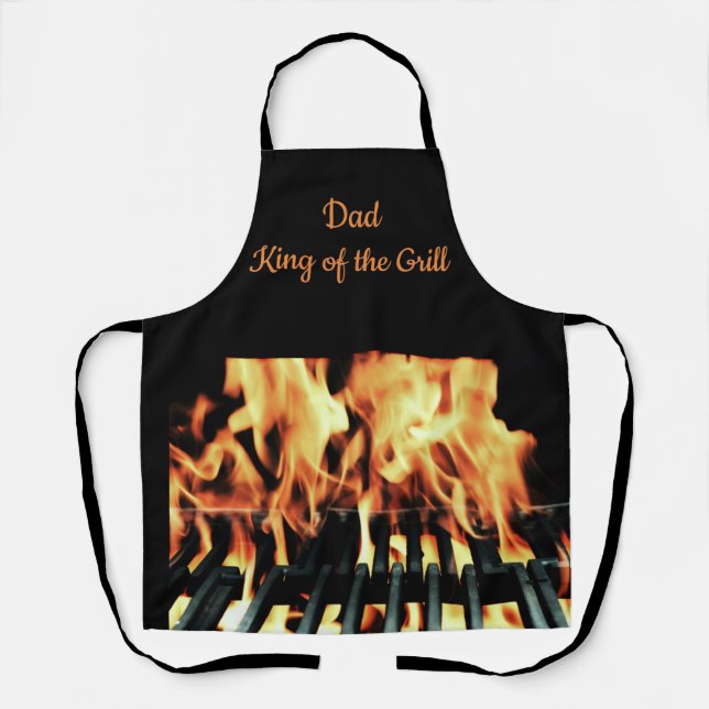 Dad King of the Grill Custom Apron (Front)