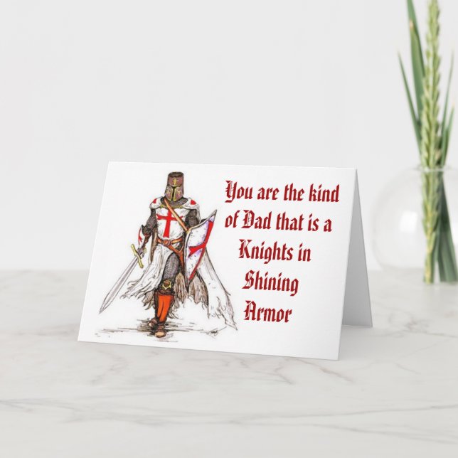 Dad - Knight in Shining Armour Thank You Card (Front)