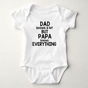 Dad Knows A Lot But Papa Knows Everything Baby Bodysuit