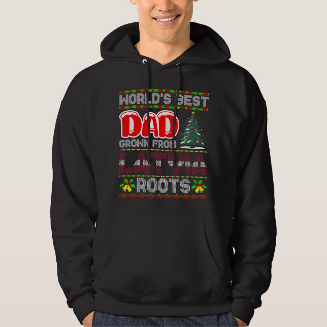 Dad Latvia Christmas Gift Idea Ugly Sweater (Front)