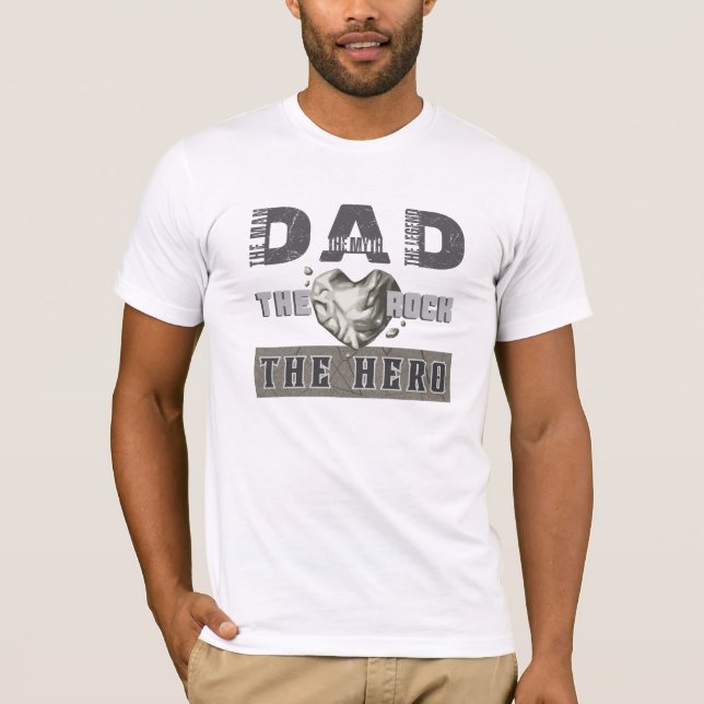 Dad Legend Funny Quote White Fathers Day T-Shirt (Front)