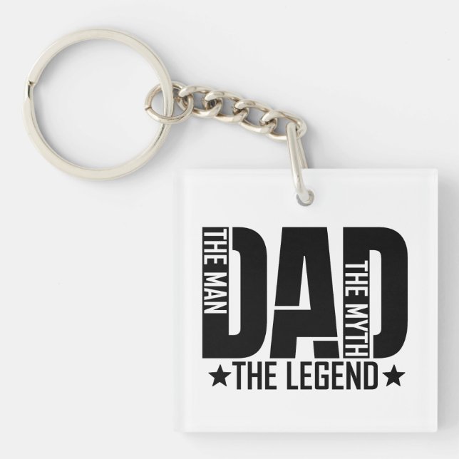 Dad Legend Man Key Ring (Front)