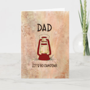 Dad Let's Go Camping Father's Day Card