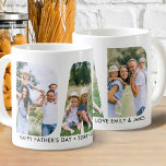 DAD Letter Cutout Photo Collage Custom Text Coffee Mug<br><div class="desc">Personalised mug for DAD - perfect for father's day, birthday, new baby or just because! Upload 3 of your favourite photos which are automatically displayed in the shape of the word DAD. You can also edit all of the wording. If you have any problems getting your photos to look good...</div>