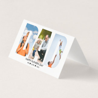 DAD Letter Cutout Photo Collage Father's Day