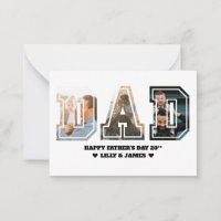 DAD Letter Cutout Photo Collage Father's Day