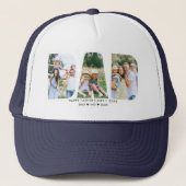 DAD Letter Cutout Photo Collage Father's Day Trucker Hat (Front)