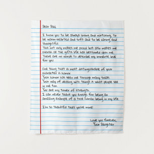 Dad Letter Photo Message Gift Tapestry