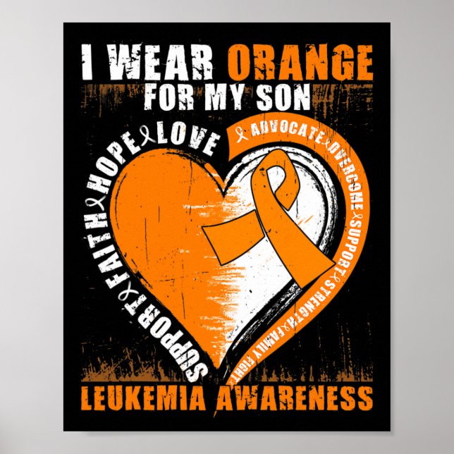Dad Leukaemia Awareness Son Leukaemia Awareness  Poster (Front)