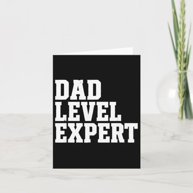 Dad Level Expert Funny Father Gift Card (Front)