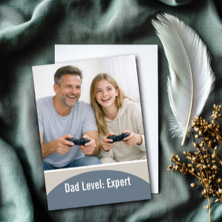 Dad Level Expert Gaming Father’s Day Customisable Card