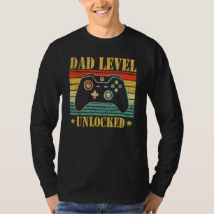 Dad Level Unlocked 2023 Gamer Pregnancy Soon To Be T-Shirt