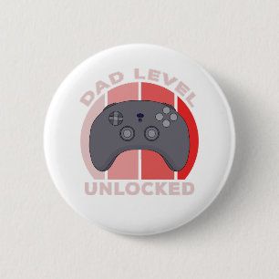 Dad Level Unlocked 6 Cm Round Badge