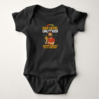 Dad Level Unlocked – Funny Father’s Day Gift Baby Bodysuit