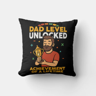 Dad Level Unlocked – Funny Father’s Day Gift Cushion