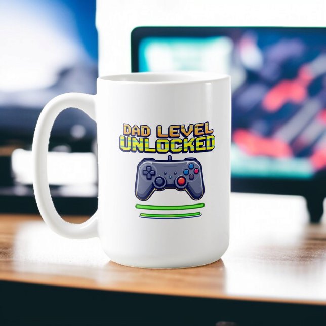 Dad Level Unlocked | Gamer Dad First Father's Day Coffee Mug (Creator Uploaded)