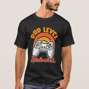 Dad Level Unlocked Gaming Game  New Dad Fathers Da T-Shirt