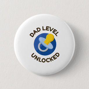 Dad Level Unlocked New Daddy Gifting Ideas 6 Cm Round Badge