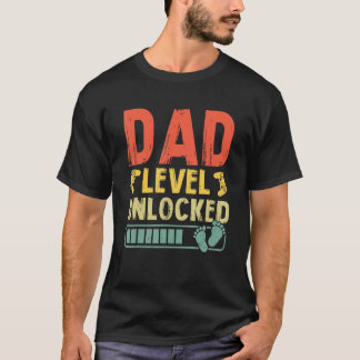 Dad Level Unlocked Retro Video Games Pregnancy Fat T-Shirt