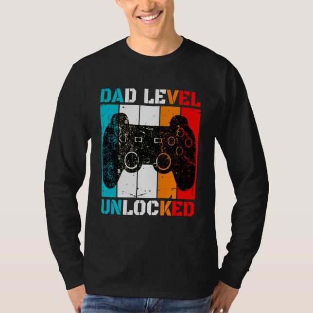 Dad Level Unlocked T-Shirt (Front)