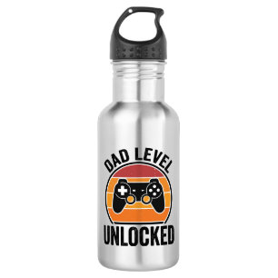 Dad Level Unlocked Vintage Gamer Shirt Design_1 532 Ml Water Bottle