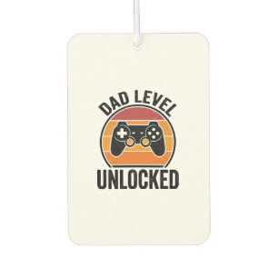 Dad Level Unlocked Vintage Gamer Shirt Design_1 Car Air Freshener
