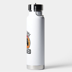 Dad Level Unlocked Vintage Gamer Shirt Design_1 Water Bottle