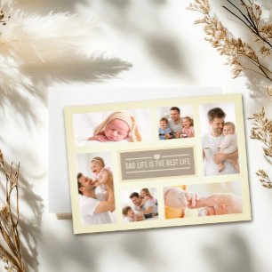 Dad Life Best Life Family Collage Father's Day Card