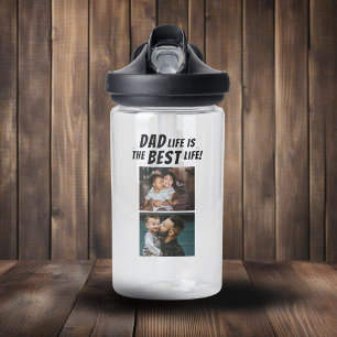 Dad Life is the Best Life 2 Photos Father Water Bottle