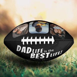 Dad Life is the Best Life 3 Photos Father's Day Football