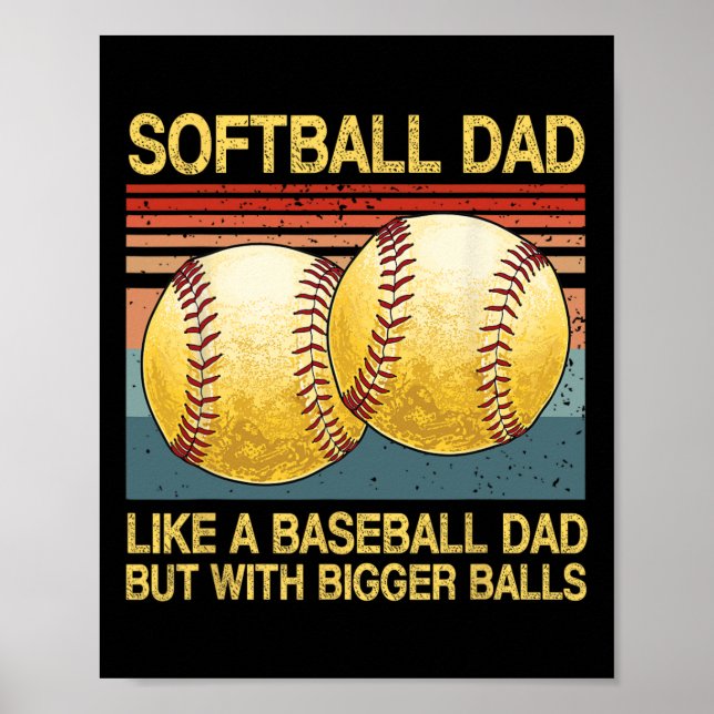 Dad Like Baseball Dad Funny Dad Fathers Day Men  Poster (Front)