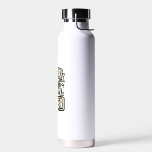 Dad Like No Udder Funny Cow Vintage Vector Design_ Water Bottle