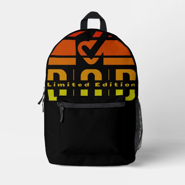 Dad Limited Edition: Fatherhood as Visible Feeling Printed Backpack (Front)
