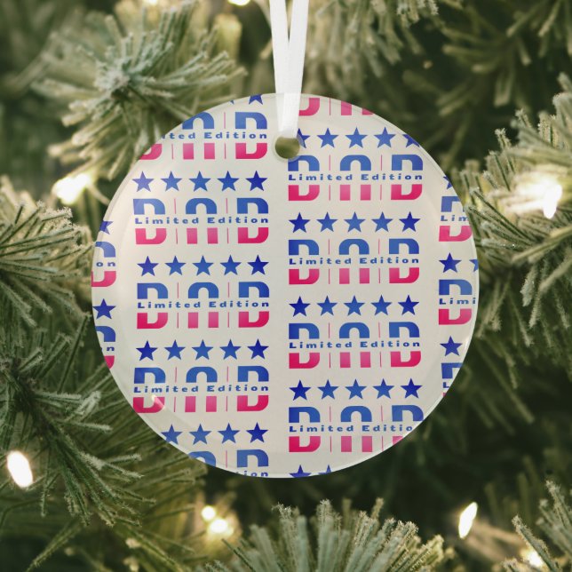 Dad Limited Edition Glass Tree Decoration (Insitu)