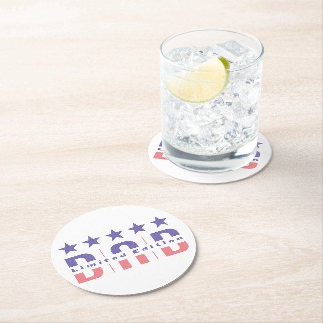 Dad Limited Edition Round Paper Coaster (Insitu)