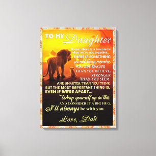 Dad Lion - Gift For Your Daughter Lion Canvas Print