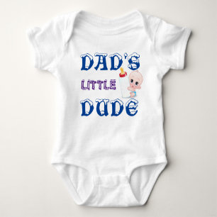 Dad Little Dude Body Suits for Baby Boy Baby Bodysuit