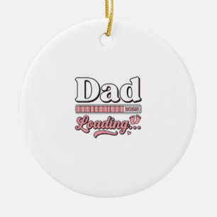 Dad Loading 2025 Baby Announcement Vintage Shirt D Ceramic Tree Decoration