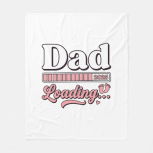 Dad Loading 2025 Baby Announcement Vintage Shirt D Fleece Blanket