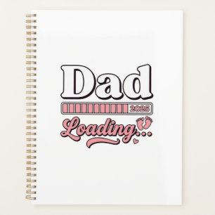 Dad Loading 2025 Baby Announcement Vintage Shirt D Planner