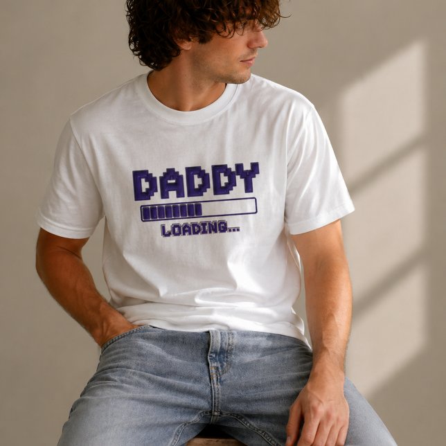 Dad Loading Gamer Pregnancy Reveal Shirt (Daddy Loading… the wait begins 💜 Perfect gift to surprise a future dad.)