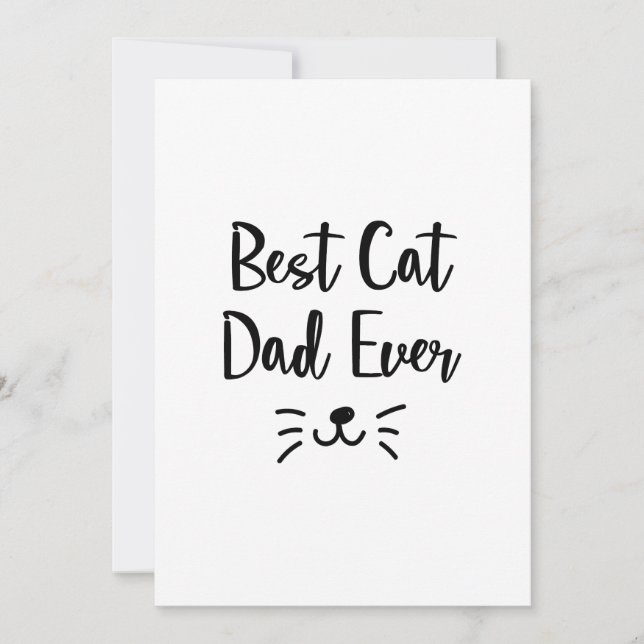 Dad Love Cat Fathers Day Cat Lover Pet Love Gifts Card (Front)