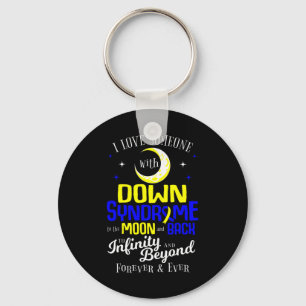 Dad Love World Down Syndrome Day Women Kids Key Ring