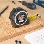 DAD Loved Beyond Measure Photo Custom Colour 1<br><div class="desc">Create a custom, personalised tape measure for DAD with your photo and the suggested saying LOVED BEYOND MEASURE or your personal text in your choice of text font styles or colour and background colour (shown in white text on black). Fun gift for the handyman or career father for his birthday,...</div>