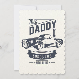 Dad Loves Car - Personalised - Birthday Card