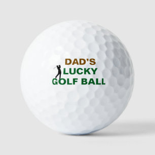 Dad Lucky Golf Name Green Typography Design Balls